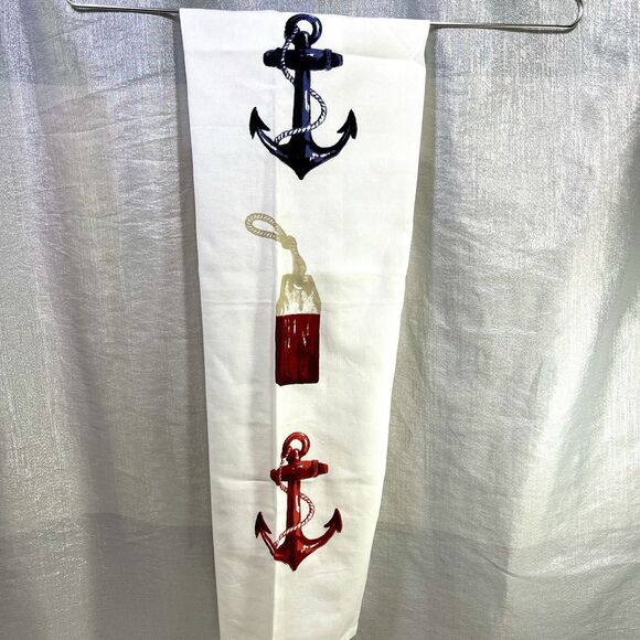 Nautical Linen Napkins Set of 3 Cotton 18x28" Summer House - Picture 4 of 6